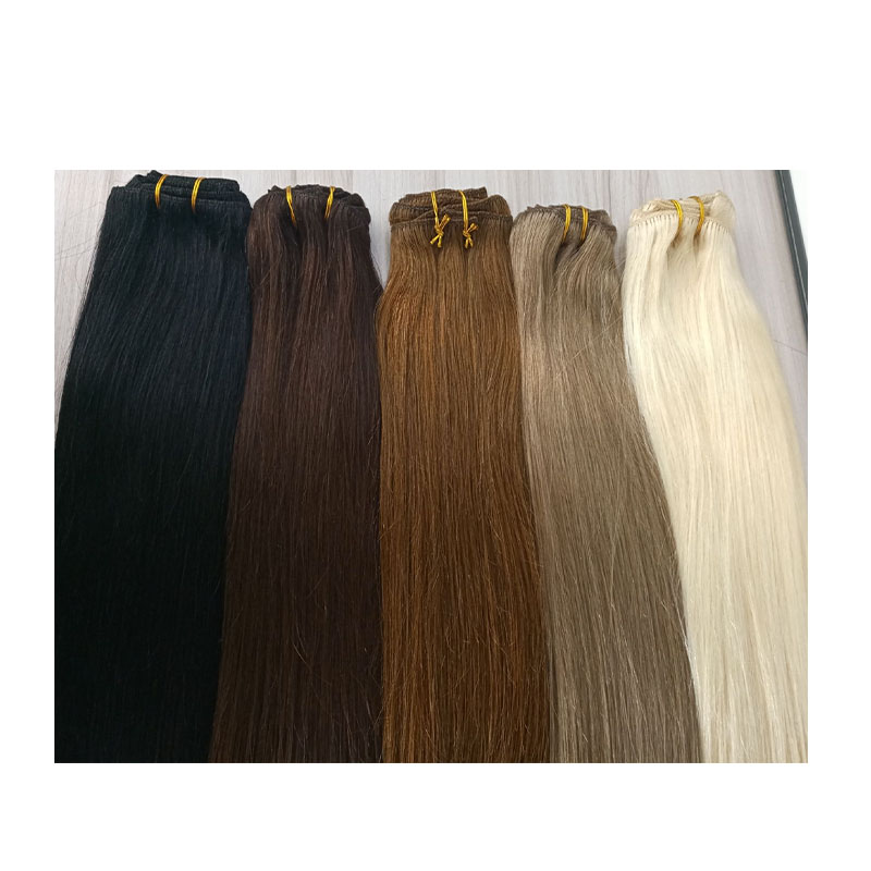  Clip in hair 120 gram straight brown black blonde color  remy hair eatensions YL307